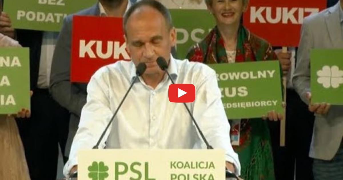 NIEBYWAŁE! Paweł KUKIZ na konwencji PSL dziękuję Kosiniakowi-Kamyszowi. Totalny UPADEK polityka!
