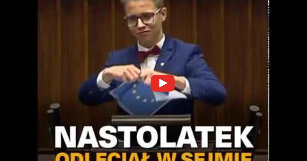 Nastolatek odleciał w Sejmie: “lewicowa hołota z Brukseli”