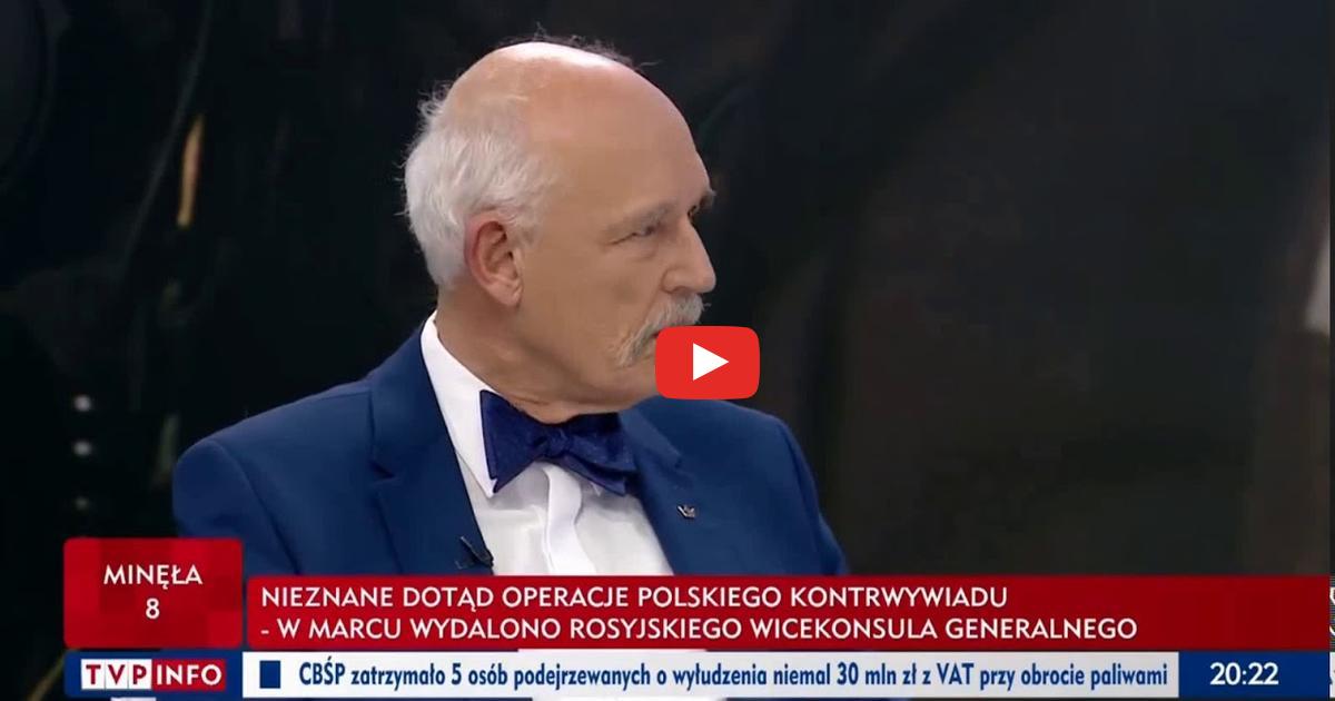 Korwin w TVP Info! – Polska racja stanu a polityka zagraniczna i stosunki z Rosją.