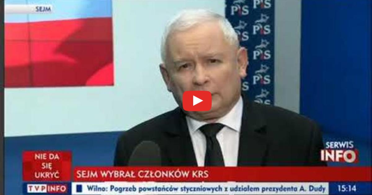 Kaczyński: Opozycja robi aferę o nic, jak zwykle, Witek zrobiła dobrze.