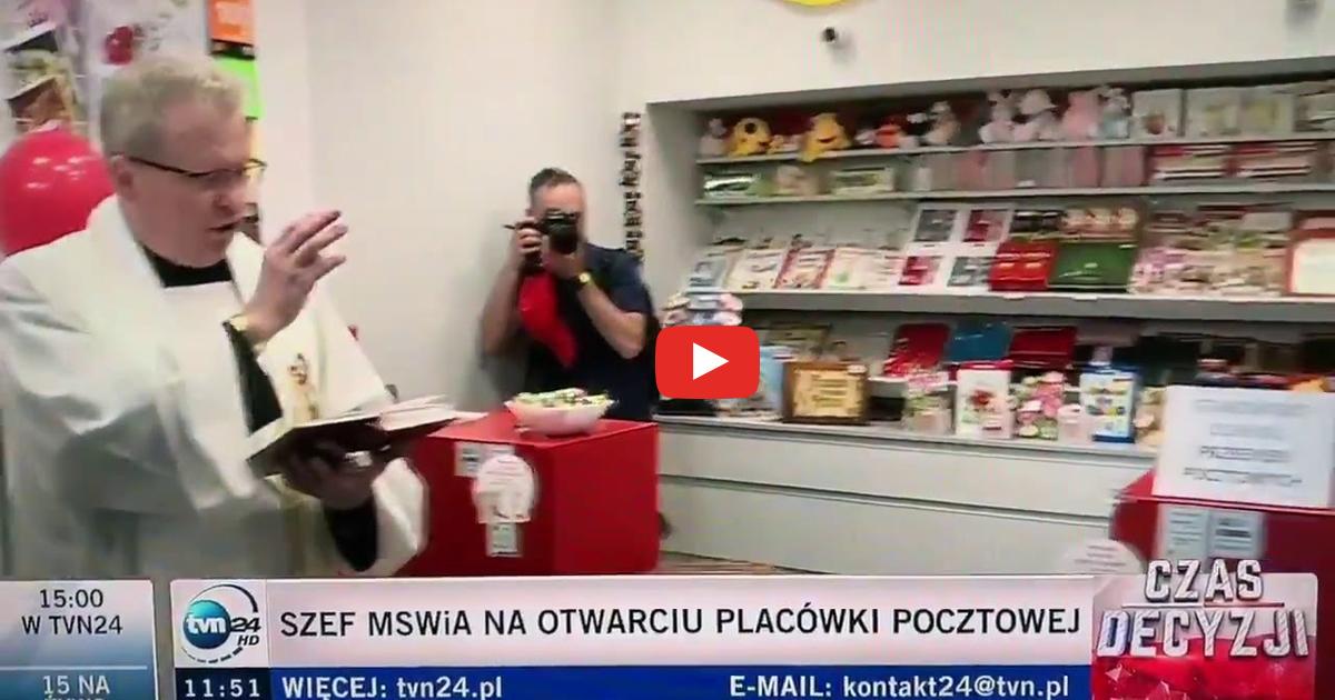 Polska XII wiek, modlitwa i święcenie placówki pocztowej…