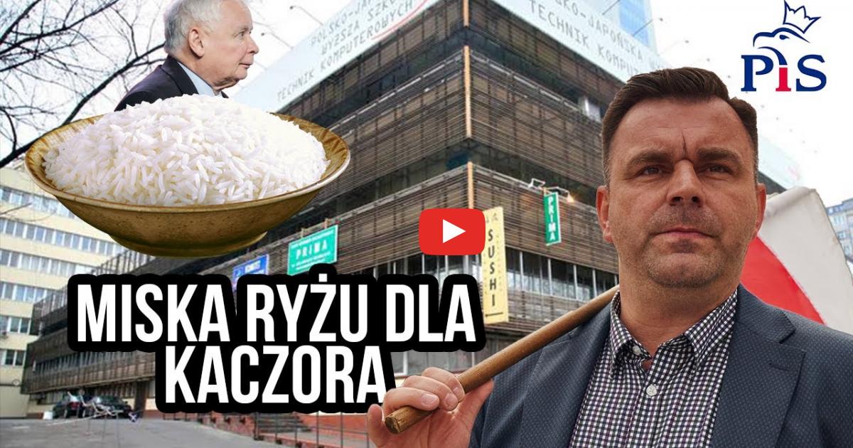 10kg ryżu dla prezesa Kaczyńskiego rozsypane w siedzibie głównej PiS