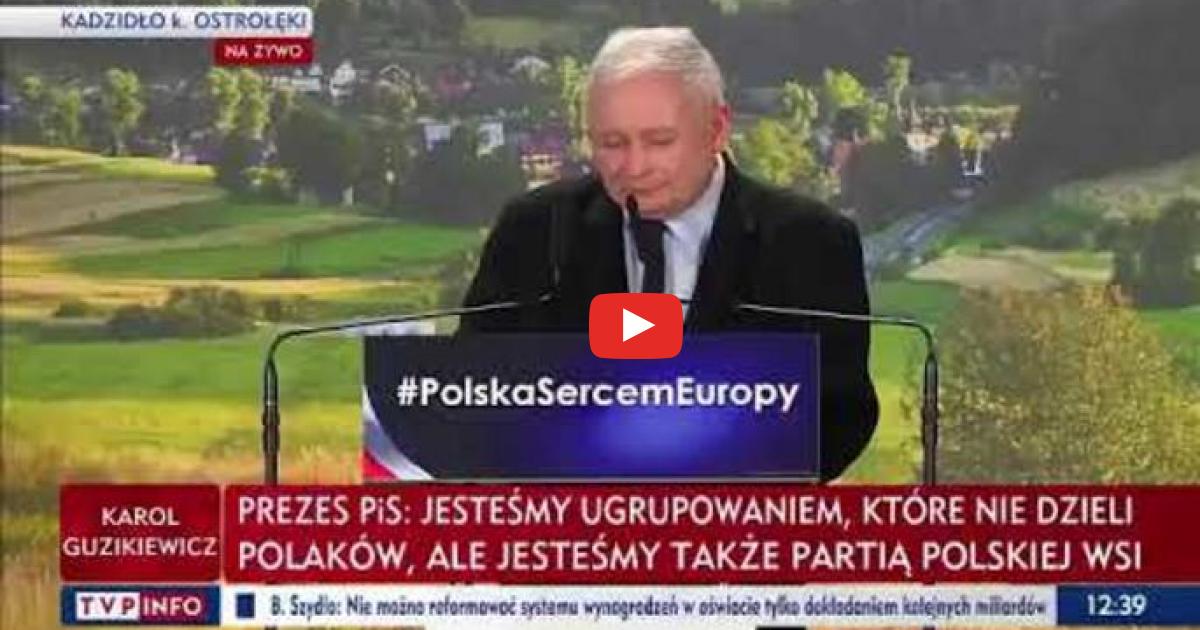 Kaczyński: Idźcie państwo na wybory i głosujcie na partię polskiej wsi, czyli na PiS