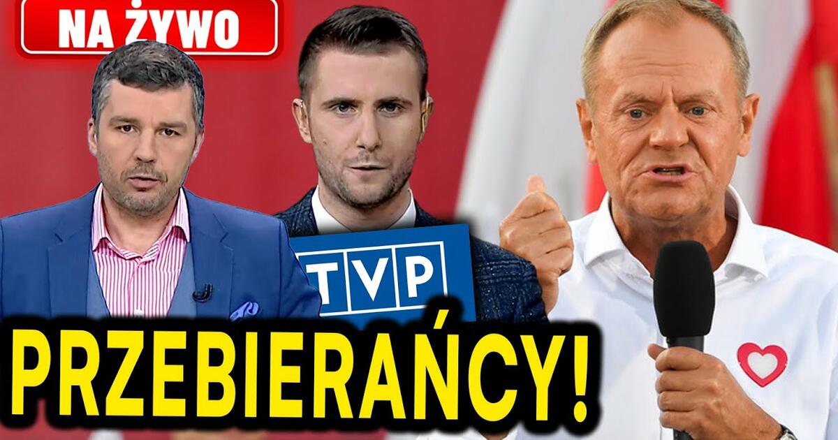 TUSK MASAKRUJE TVP:”Rachoń i Kłeczek to przebrani dziennikarze” Wiec KO w Elblągu