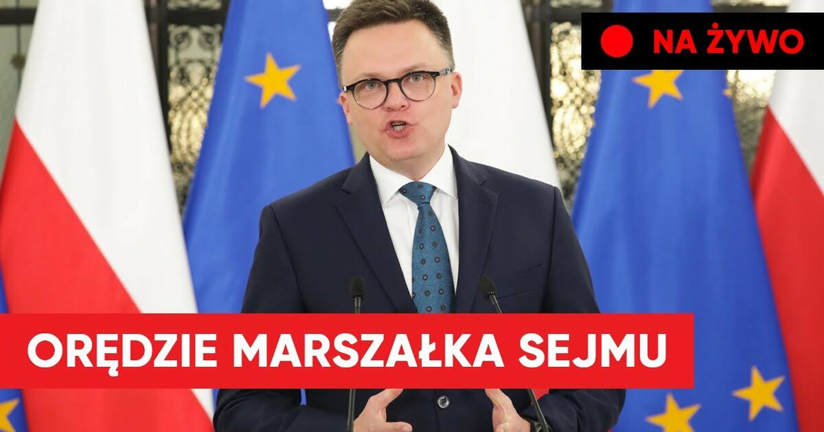 Orędzie Marszałka Sejmu Szymona Hołowni