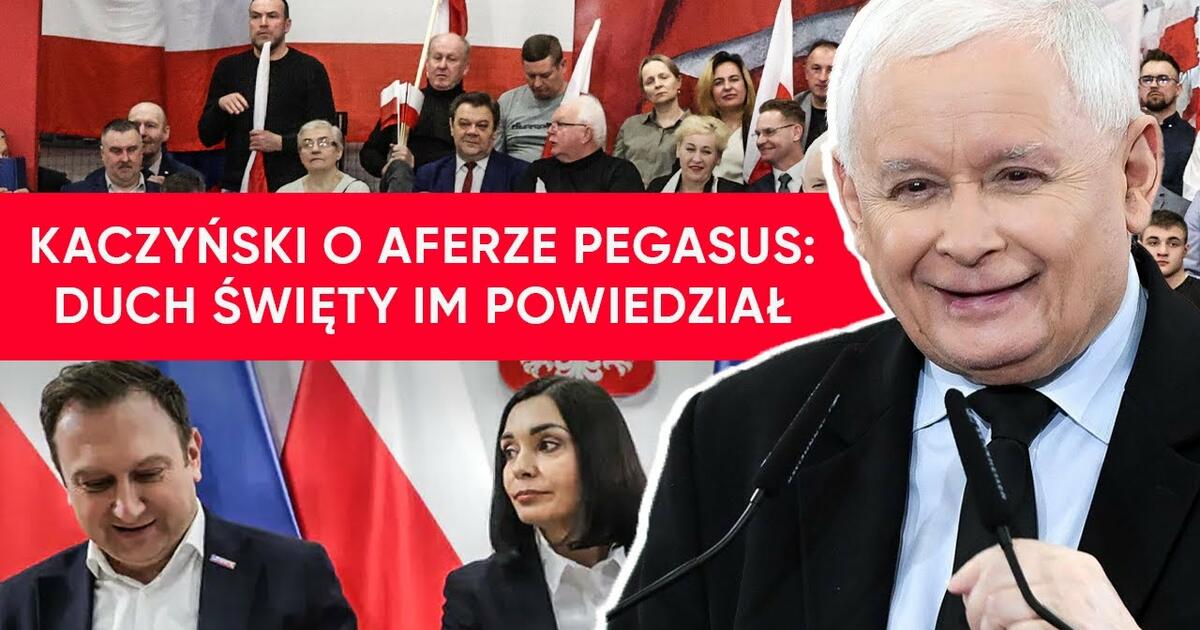 Kaczyński drwiąco zaprzecza nadużyciom Pegasusa. “Żadnych osób na liście nie ma”