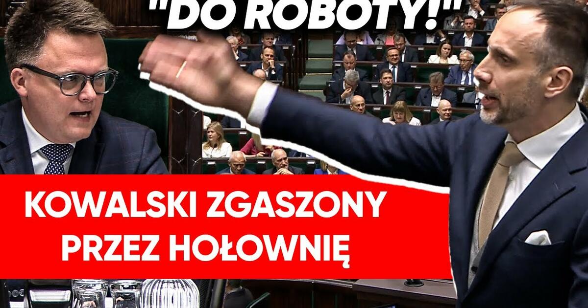 Kowalski wdarł się na mównice. Starł się z Hołownią!