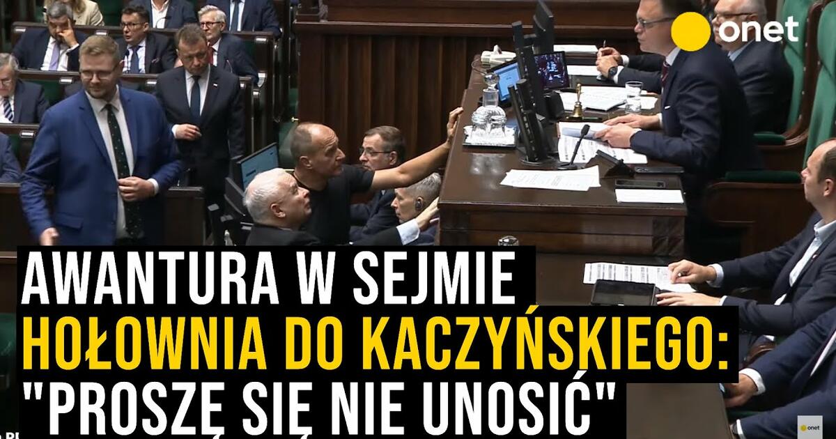 Awantura w Sejmie. Hołownia kontra Kaczyński. “Proszę się nie unosić!”