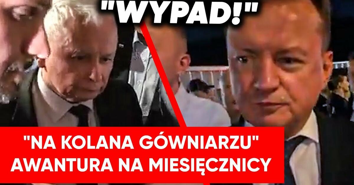 “Wypad z baru!”. Szarpanina na miesięcznicy. Błaszczak zaczął się wygrażać