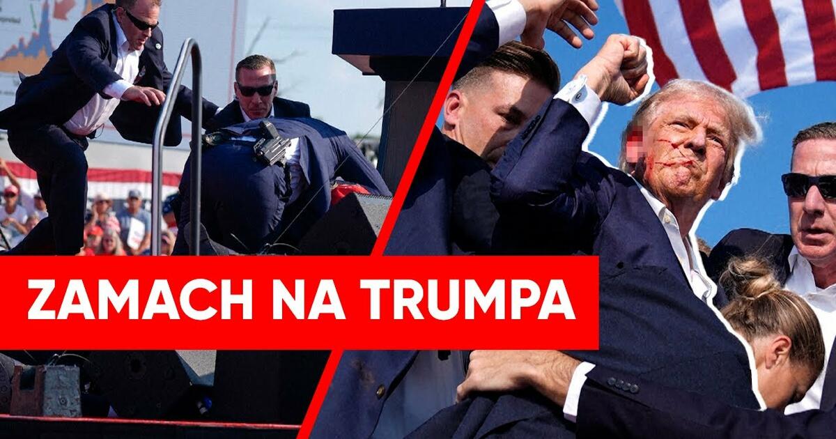 Zamach na Trumpa. Na wiecu padły strzały. Wstrząsające nagranie z USA