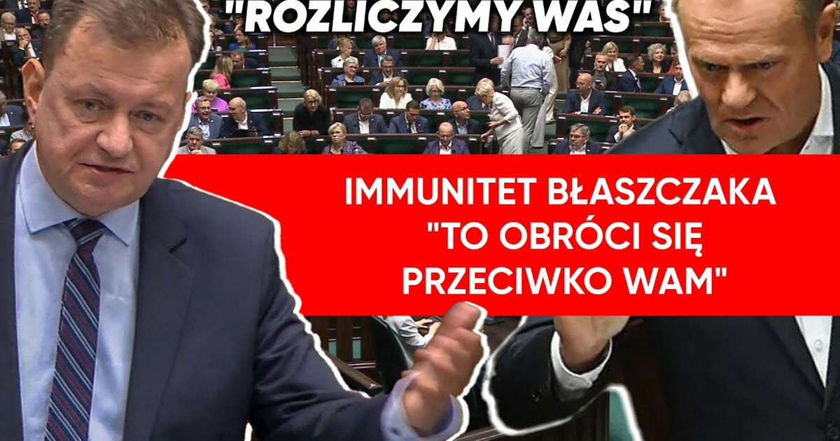 “Wasza władza się skończy”. Błaszczak w furii tuż przed głosowaniem nad immunitetem